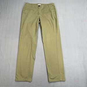 J.Jill Stretch Chino Pants Womens 6 Olive Green Cotton Slim Fit 32x30